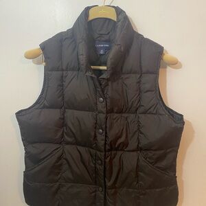 Lands' End Women's Dark Brown Quilted Vest